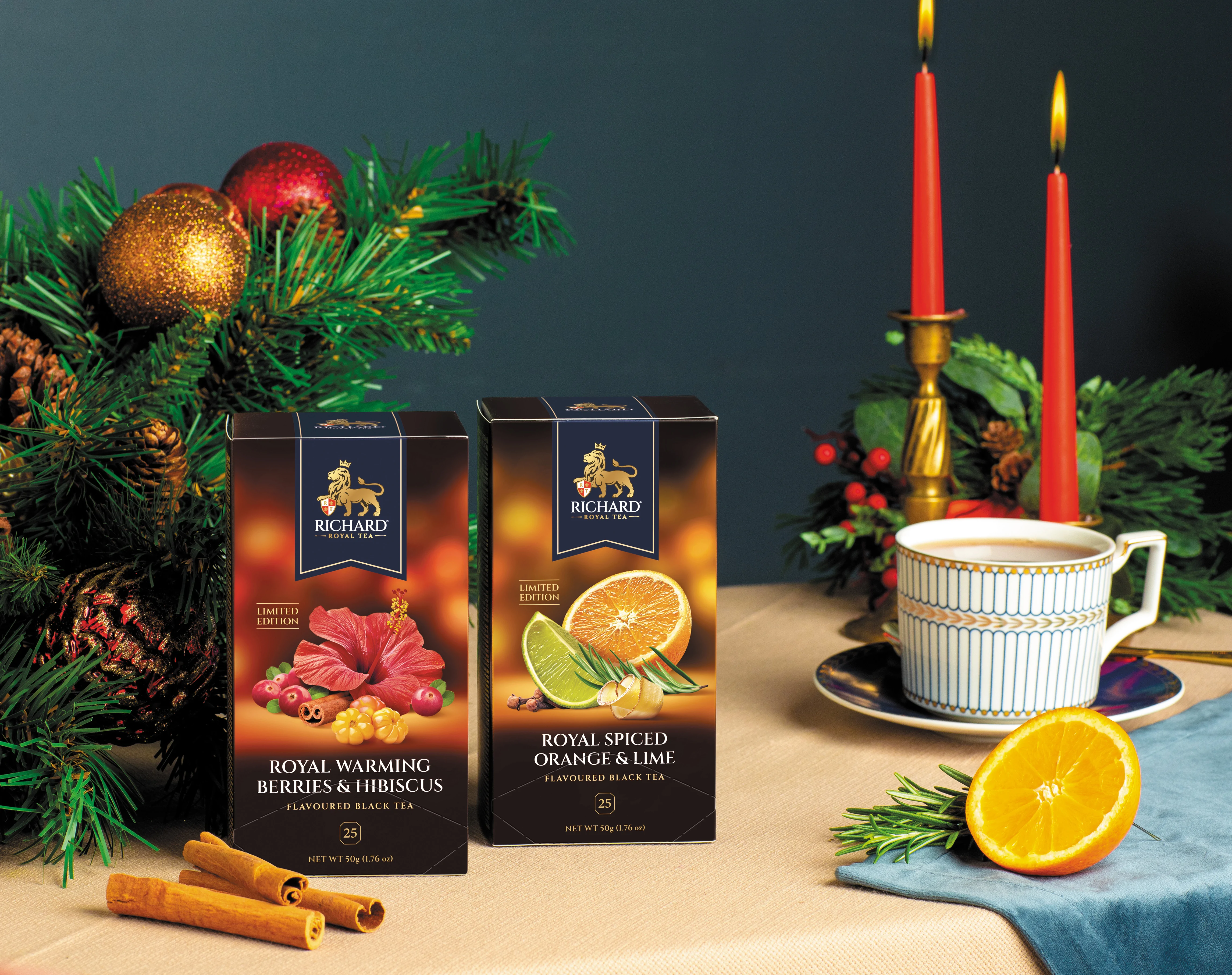 Чай Ричард в подарочной упаковке Royal Spiced Orange & Lime 25 сашетов купить