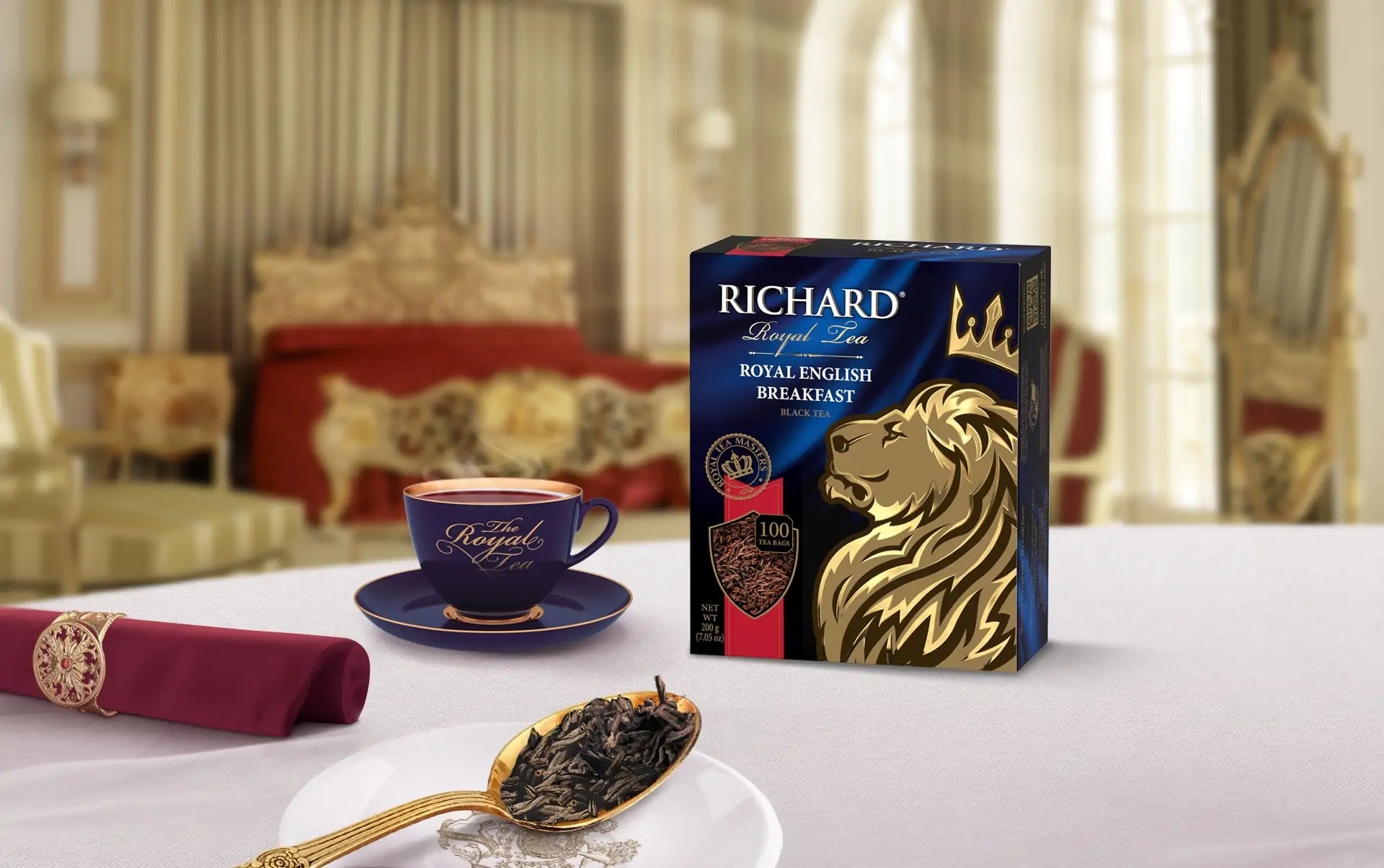 Английский черный чай Ричард Royal English Breakfast 100 сашетов купить