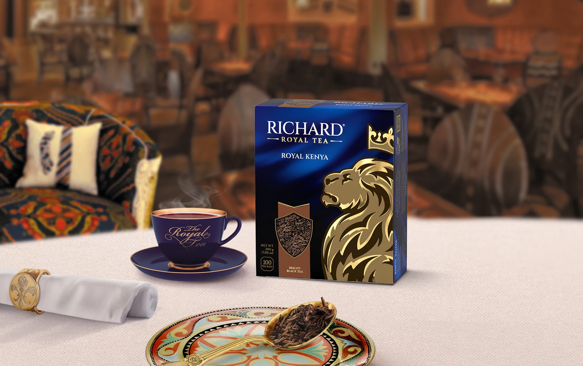 Кенийский черный чай Ричард Royal Kenya 100 сашетов купить