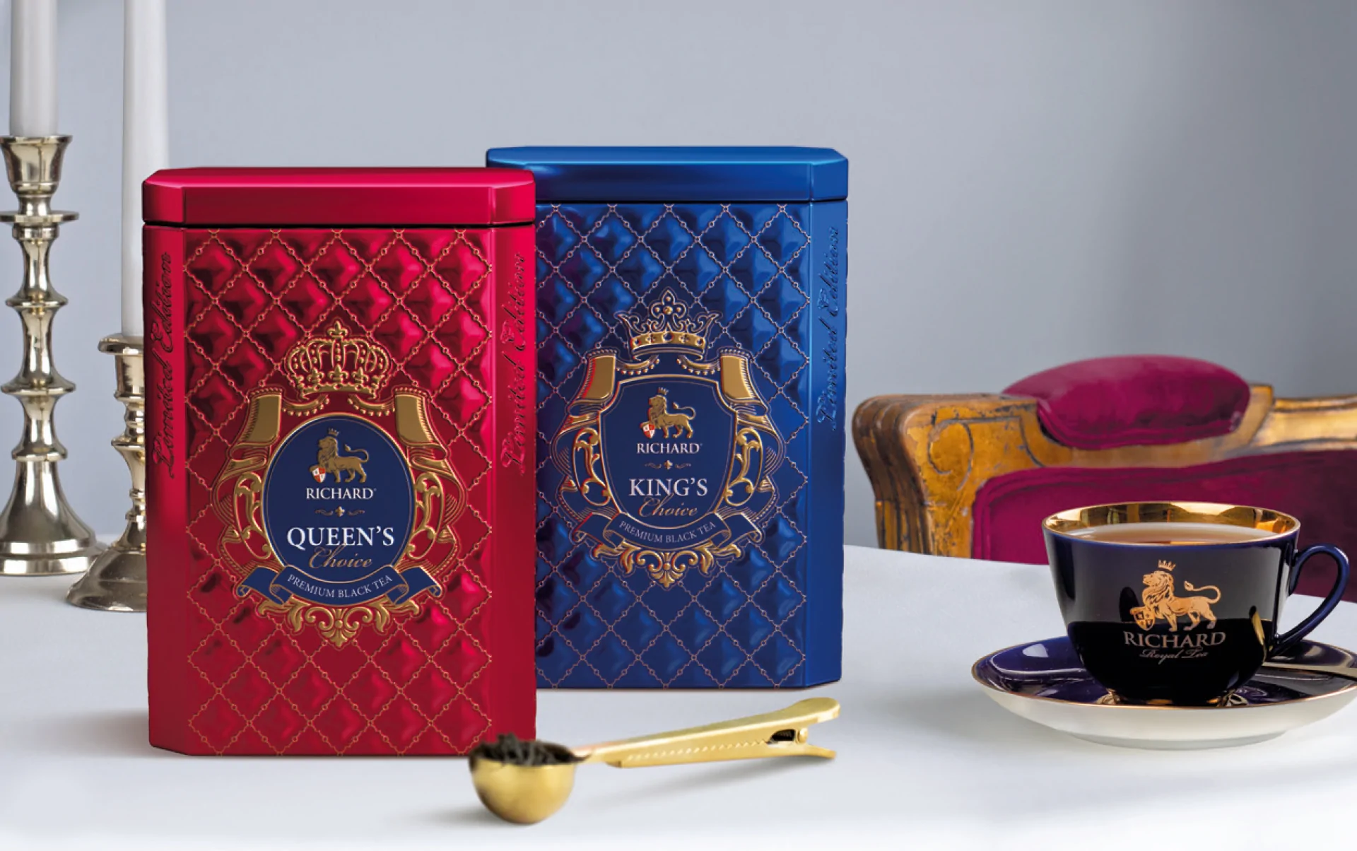 Чай Ричард в подарочной упаковке King's choice & quieen's choice 80 грамм купить