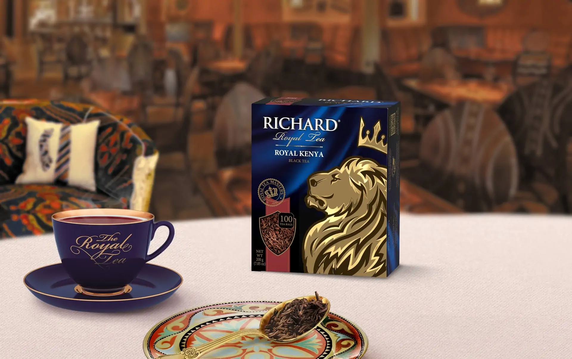 Кенийский черный чай Ричард Royal Kenya 100 сашетов купить