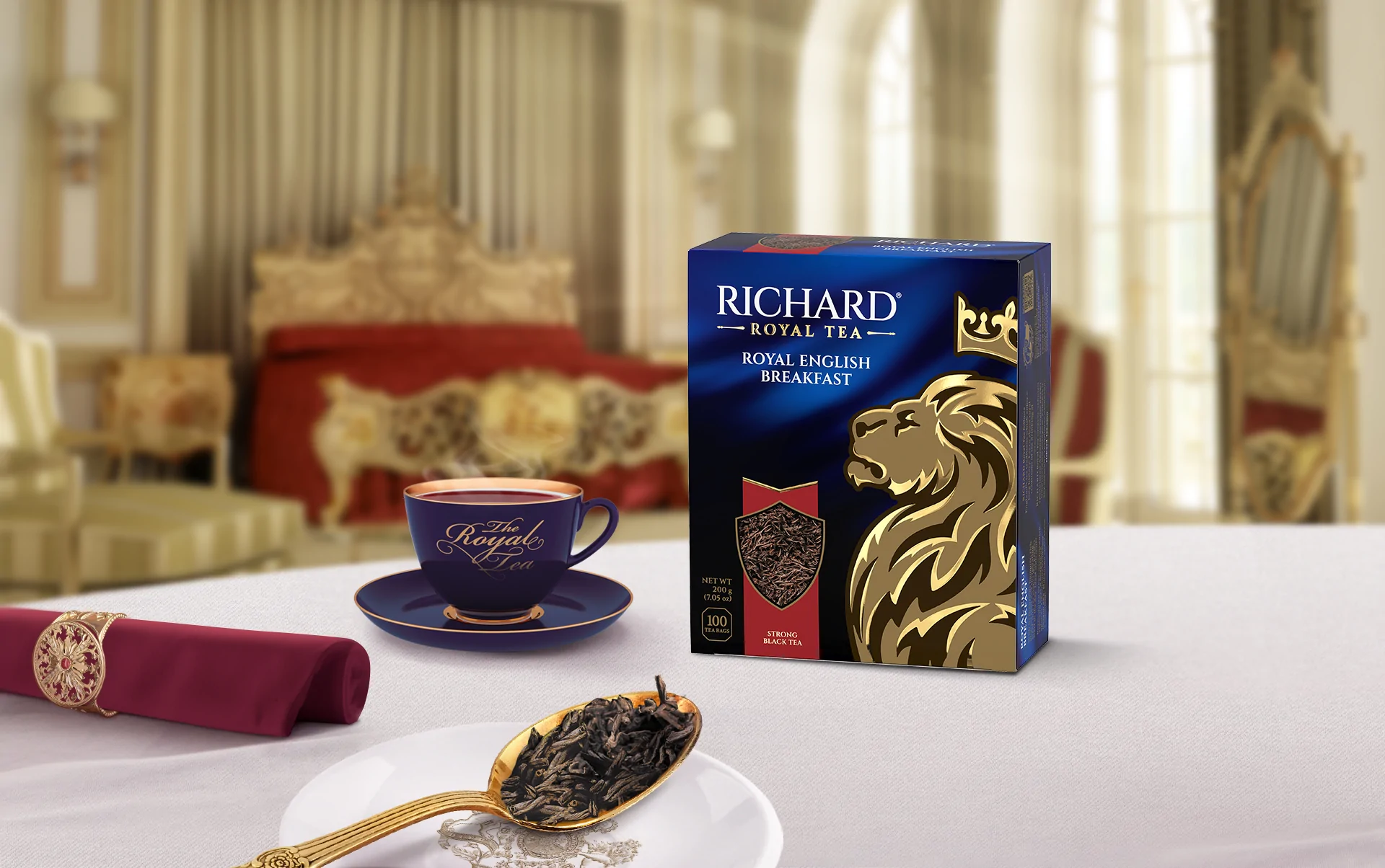 Английский черный чай Ричард Royal English Breakfast 100 сашетов купить