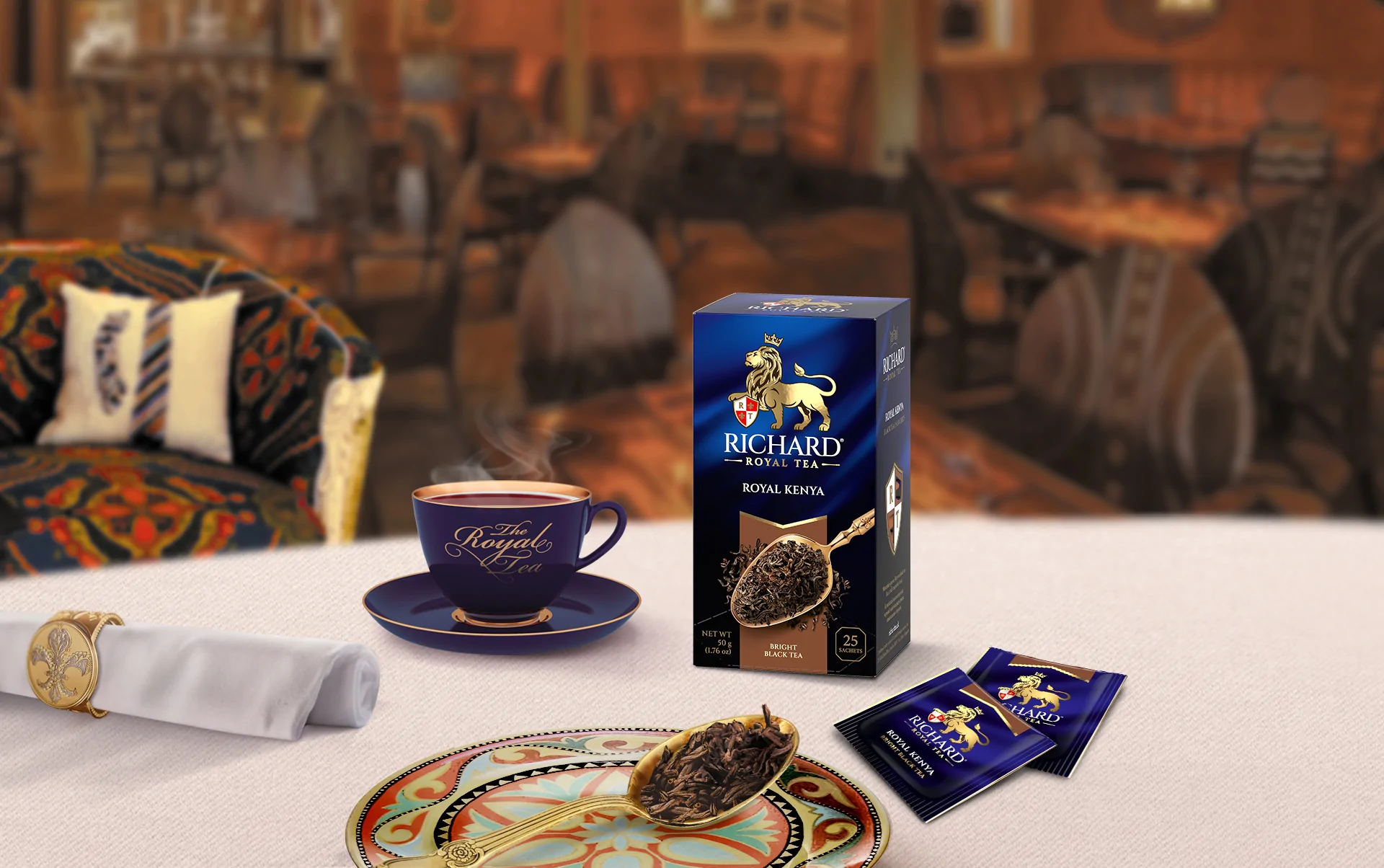 Кенийский черный чай Ричард Royal Kenya 25 сашетов купить