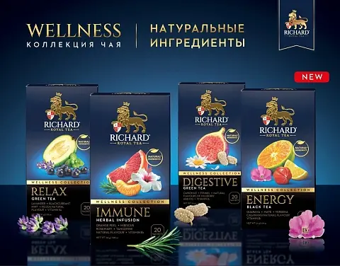 Коллекция RICHARD® Wellness: как работает чай с витаминами