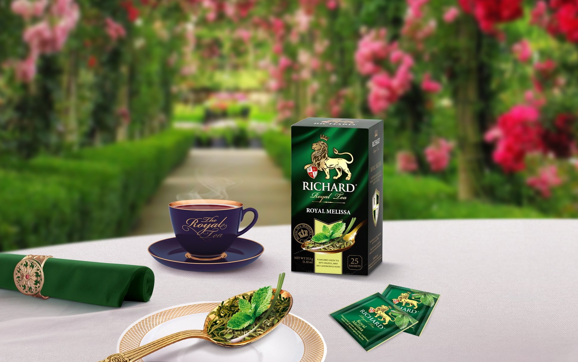 Зеленый чай Ричард с мелиссой Royal Melissa 25 сашетов купить
